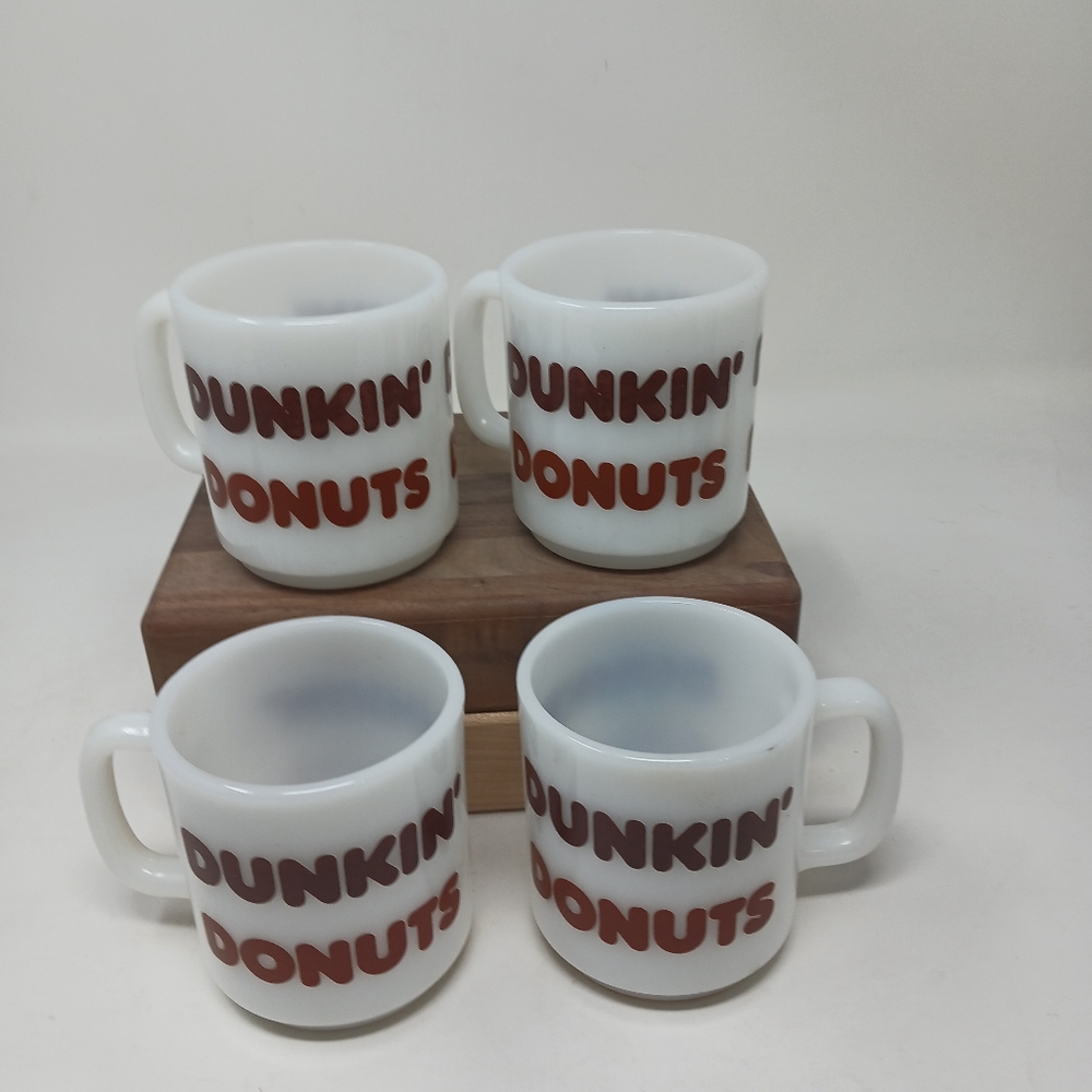 Vintage dunkin donuts coffee mugs set of 4